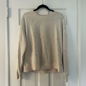 Anthropologie Beige Speckled Crew Neck Sweater
